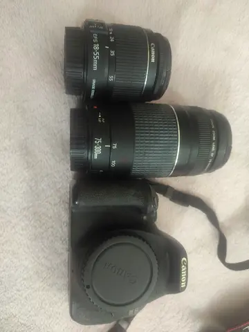 Canon EOS600D with 18-55  75-300 mm lens