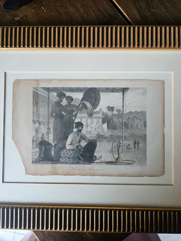 India vintage invaluable framed Picture A Rich Mahomedan from The Oriental