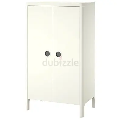 White 2-Door Wardrobe / Storage Cabinet - Good Condition