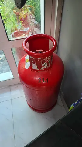Red LPG Gas Cylinder - Used, Good Working Condition