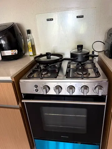 Stainless Steel Gas Cooker with Oven - 4 Burners