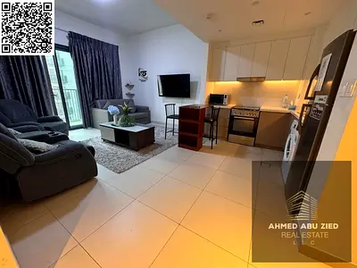 Fully Furnished 1 BR + Hall in Maryam Island, Sharjah - Parking - Gym - Pool - Garden - Balcony Burj Khalifa View - Wardrobes -1 Bathroom - Central AC