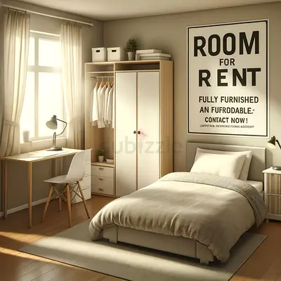 Queen bedroom set: bed frame, bedside table  dresser with mirror