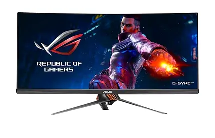ASUS ROG Swift PG348Q is a 34-inch curved ultrawide monitor built for gaming. It features a 3440 × 1