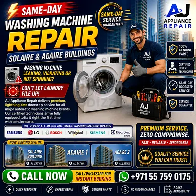 Same-Day Washing Machine Repair – Solaire  Adaire Buildings