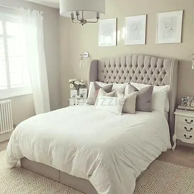 Upholstered Bed with Tufted Headboard