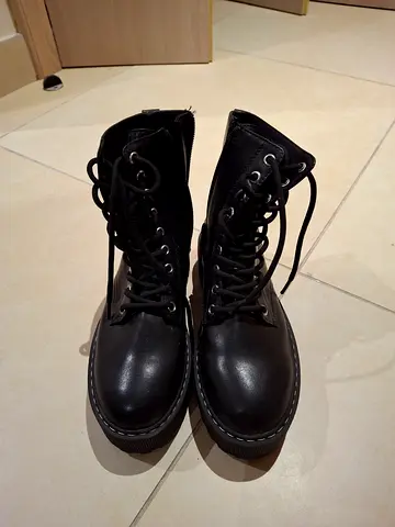 Black Lace Up Combat Boots