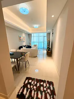 Furnished one bedroom and living room in Gulfa Tower, Ajman, including bills and parking, AED 6,500.