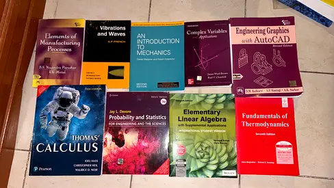 Collection of Engineering and Math Textbooks for mechanical engineering