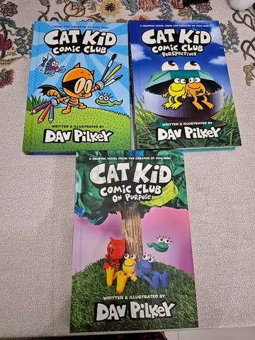 Cat Kid Comic Club (3 books) by Dav Pilkey - Like New - 20 Aed each