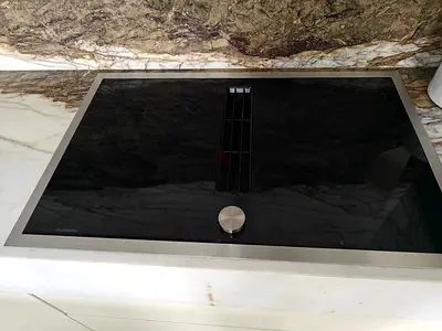 Gaggenau latest model series 400 induction cooktop with integrated fan built-in 90cm