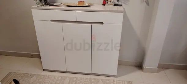 White 3-Door Shoe Rack