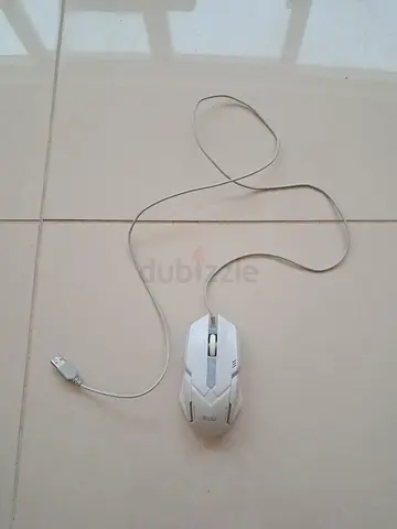 Rgb White wired USB gaming mouse - working condition