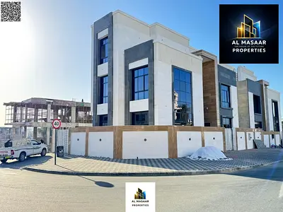 فيلا كورنر فاخرة أمام مسجد مباشرة للبيع طابقين + روف السعر شامل رسوم التسجيل والتملك بالكامل. 7 غرف نوم ماستر