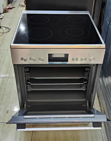 Bosch latest model full electric ceramic 4 hobs stove oven fan cooking range digital touch timer 60x