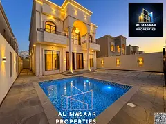 Own a luxury villa, classic design, two floors and a roof, with a 5,000-square-foot swimming pool, a
