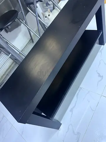 Black Wooden TV Console Table / Narrow Hallway Table - Good Condition