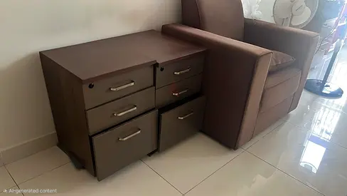 Two cabinets and a sofa single seater at 20