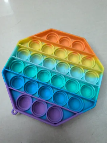 Rainbow Octagon Pop It Fidget Toy - Good Condition