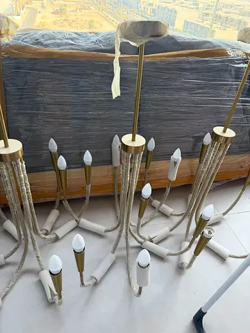 Large multi-arm modern chandelier / pendant light - unused condition (3pcs)
