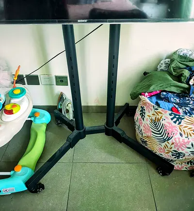 Tv stand with wheels