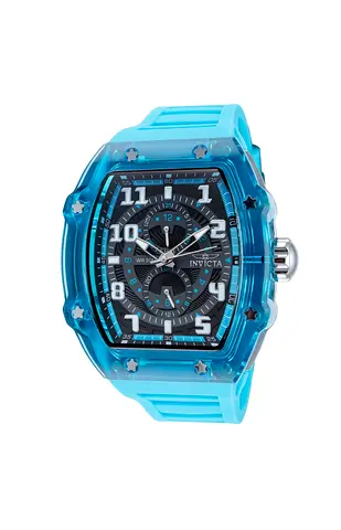 Invicta mens blue sport watch with silicone strap