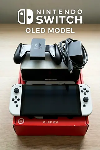 Nintendo Switch OLED with Dock, Joy-Cons and Accessories - White
