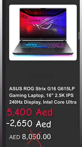 ASUS ROG Strix G16 | i9-14900HX | RTX 5060 8GB | 16GB RAM | 1TB SSD