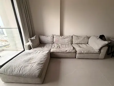 Modular pan home pianca feathers filled sofa