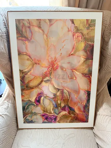 Framed Floral Abstract Wall Art Painting