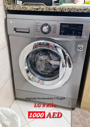 LG 9kg Washing Machine - Silver, Like-new Rarely Used - Motor still under warranty for 8 years