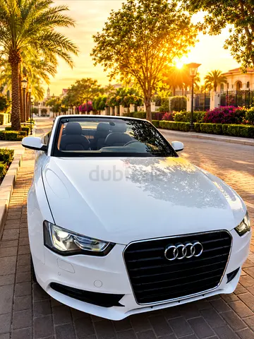 Genuine Audi A5 Convertible, TFSI 35 TURBO Charged, luxury soft rooftop, Red- White- rare model