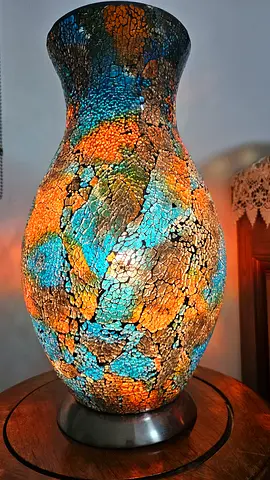MOSAIC cracked glass vase shaped lamp