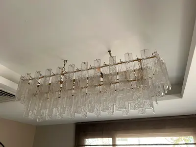 Rectangular Crystal Glass Chandelier - Modern Ceiling Light