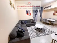 For monthly rent - fully furnished two-bedroom apartment - Sharjah - Al Taawoun