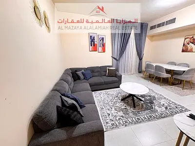 For monthly rent - fully furnished two-bedroom apartment - Sharjah - Al Taawoun