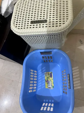 Laundry Baskets Set - Blue and White