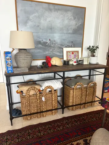 Industrial-style console table from Pottery Barn