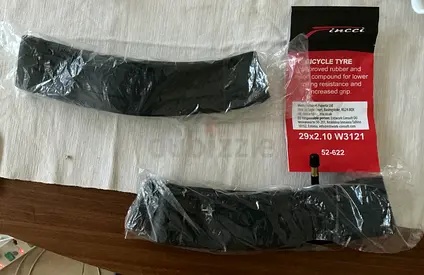 New 29x2.10 Bicycle Tyre (Pair) with Valves - Unused