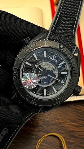 Omega Seamaster Master Copy black strap watch