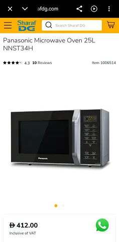 Panasonic 25L Microwave Oven NN-ST34H - Used