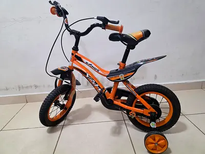 Kids 12-inch Orange Training Wheel Bicycle — Good Condition