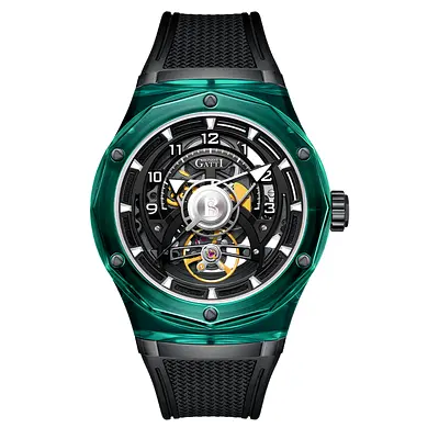 BONEST GATTI BG5806 Crystal Case Skeleton Automatic Watch