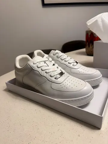 New White Elevator Sneakers +7CM Size 42