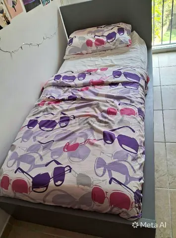 Single Bed Frame with Mattress - Good Condition