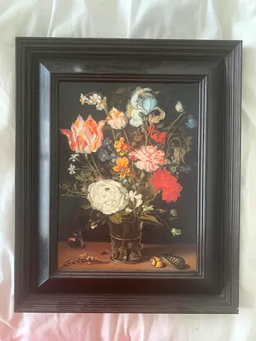 Framed  Floral Still Life Painting - Classic Bouquet