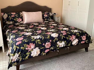 King size grey bed frame