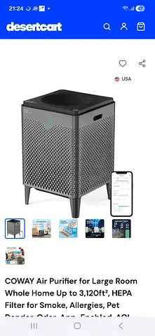 Coway Air Purifier for Large Room (HEPA) - Brand New