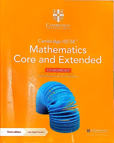 Cambridge IGCSE Mathematics Core and Extended coursebook