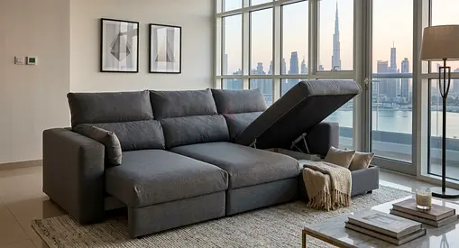Ikea Eskelstuna L shape sofa bed Dark gray